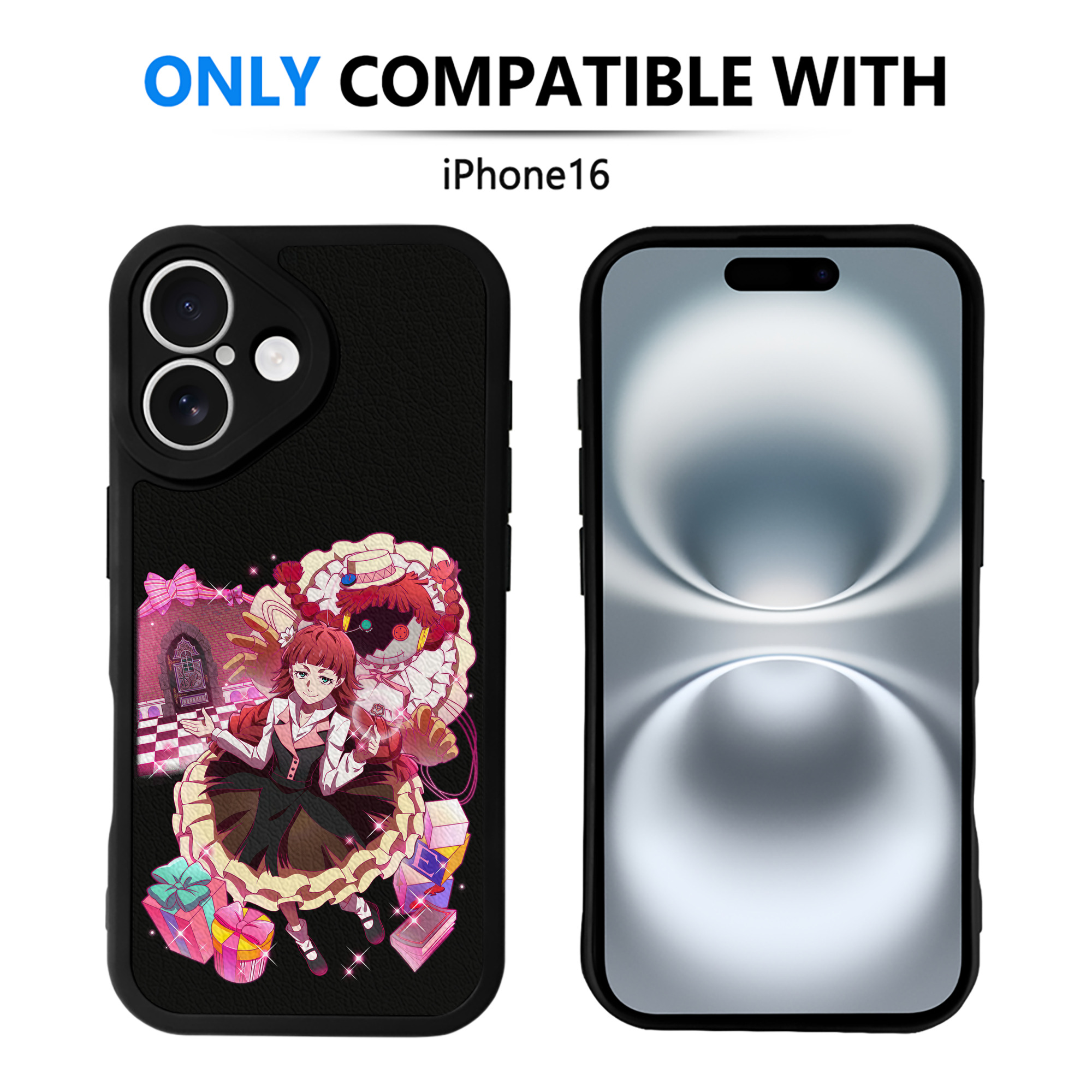 （画像用） 文豪ストレイドッグス Bungo Stray Dogs 【iPhone 16シリーズ対応】シリコンスマホケース（レザー調） 材質：シリコン